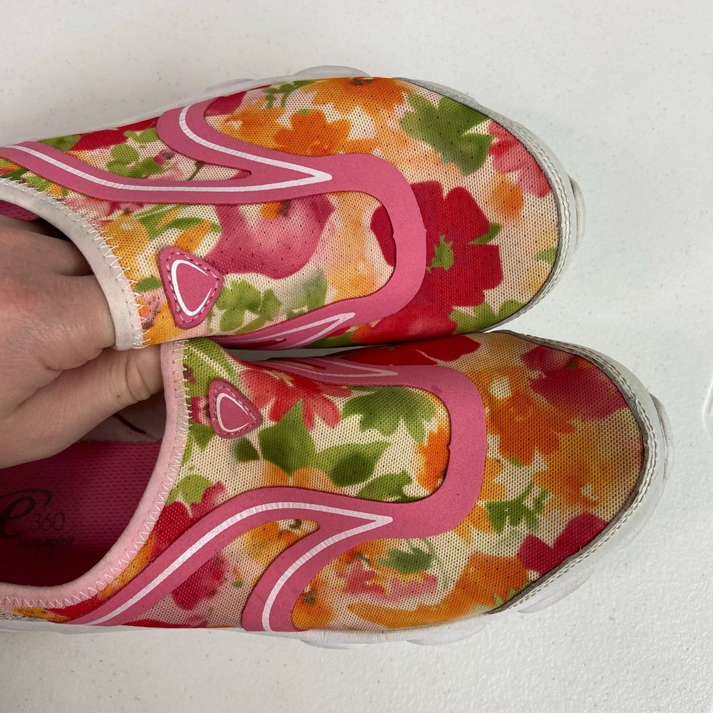 Easy Spirit e360 women's Esride pink floral‎ slip on loafers shoes casual comfy - Picture 8 of 9